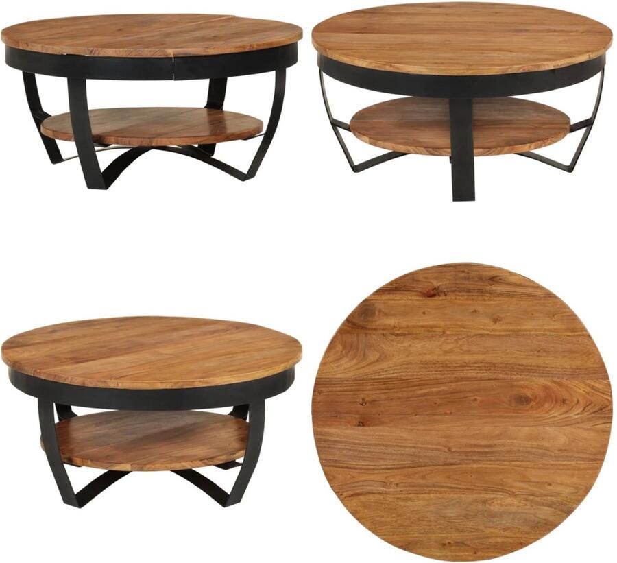 VidaXL Salontafel 65x65x32 cm massief acaciahout Salontafel Salontafels Bijzettafel Banktafel