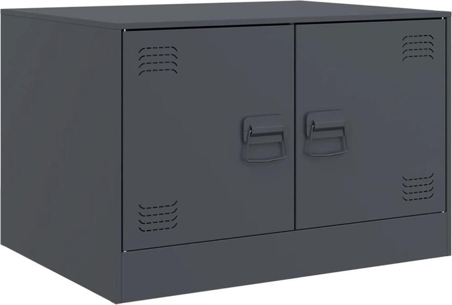 VidaXL -Salontafel-67x50x44-cm-staal-antracietkleurig - Foto 2