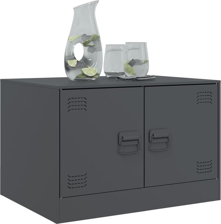 VidaXL -Salontafel-67x50x44-cm-staal-antracietkleurig