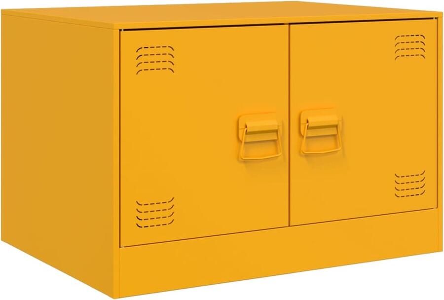 VidaXL -Salontafel-67x50x44-cm-staal-geel