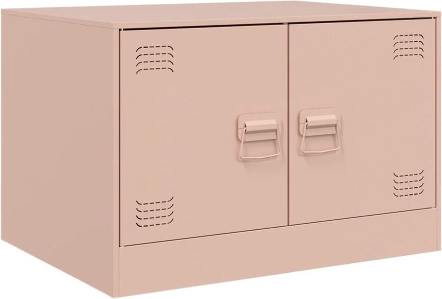 VidaXL -Salontafel-67x50x44-cm-staal-roze