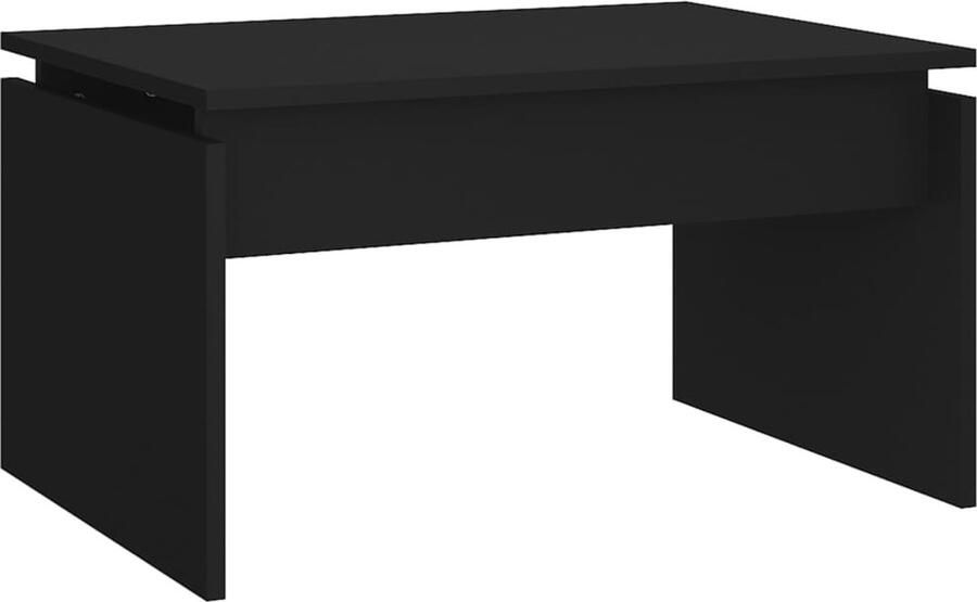 VidaXL Salontafel 68x50x38 cm Bewerkt hout Zwart Salontafel Zwarte Salontafel Houten Salontafel Kleine Salontafel Bijzettafel Koffietafel Livingroom Meubilair Modern Meubilair Scandinavische Stijl Spaanplaat