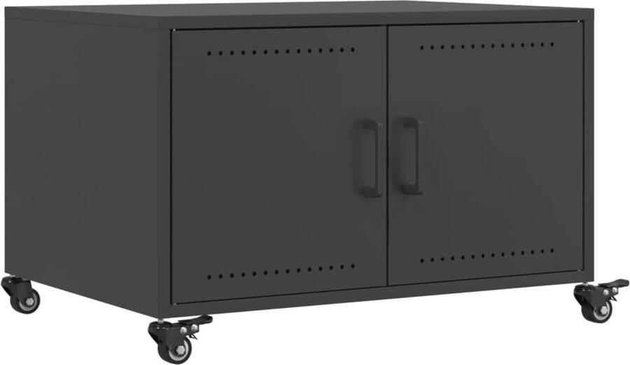 VidaXL Salontafel 68x50x43 5 cm staal zwart