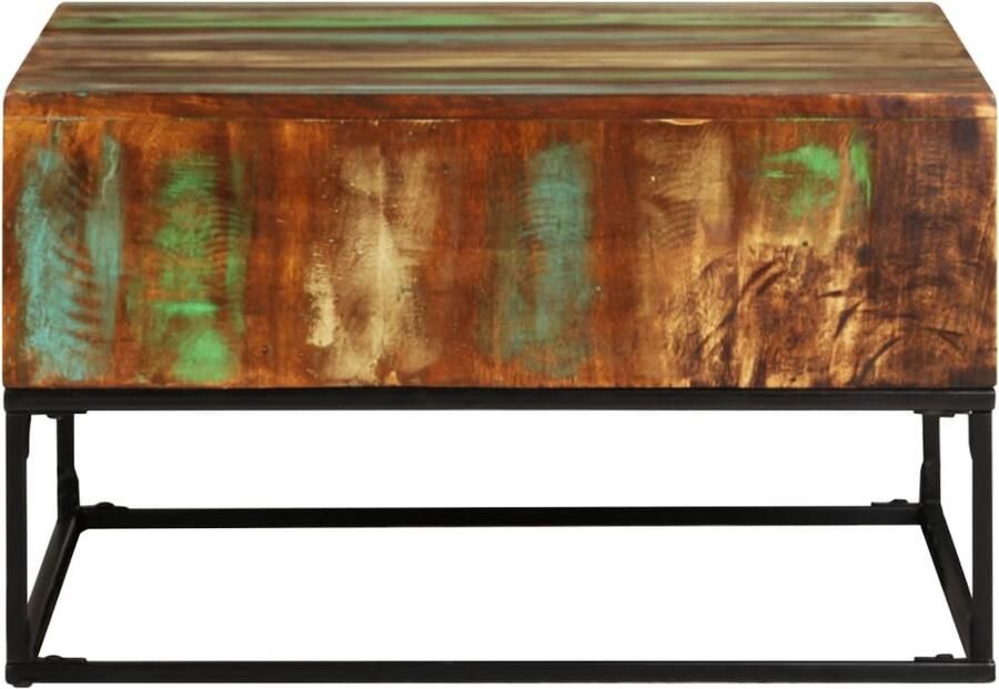 VidaXL Salontafel 68x68x41 cm Massief gerecycled hout Salontafel Tafel Industrieel Design Vintage Stijl Hergebruikt Hout Eco Vriendelijk Unieke Tafel