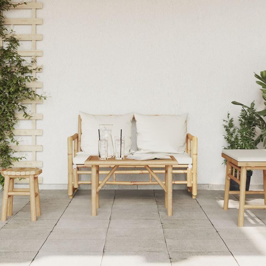 VidaXL Salontafel Natuurlijke Bamboe Bamboevezel 70 x 40 x 36 cm - Foto 2