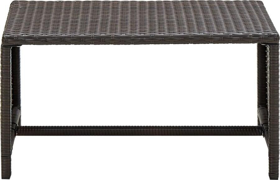 The Living Store Salontafel 70x40x38 cm poly rattan bruin Salontafel Tuinmeubilair Pe Rattan Buitentafeltje Waterbestendige Meubels