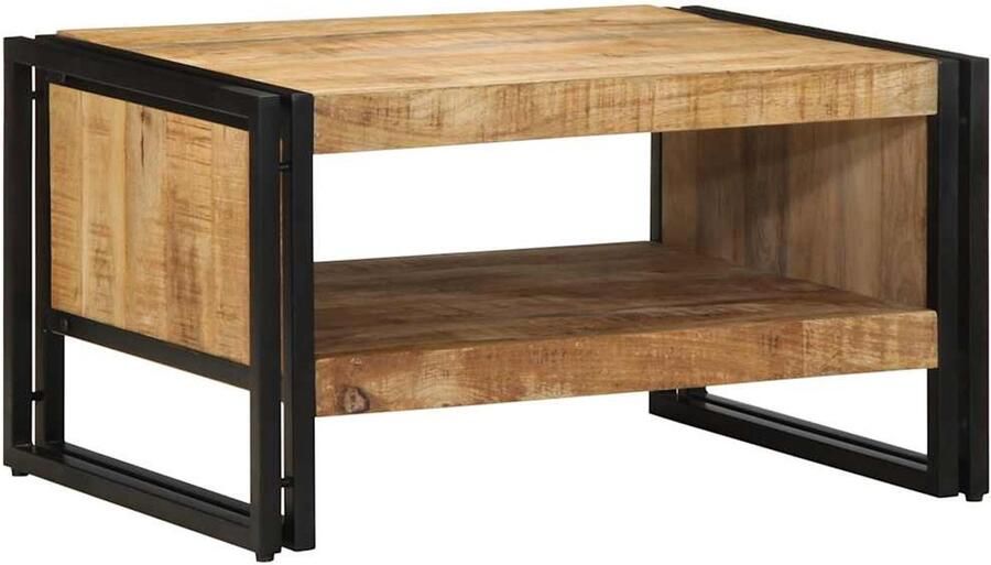 VidaXL Salontafel 70x50x38 cm massief ruw mangohout