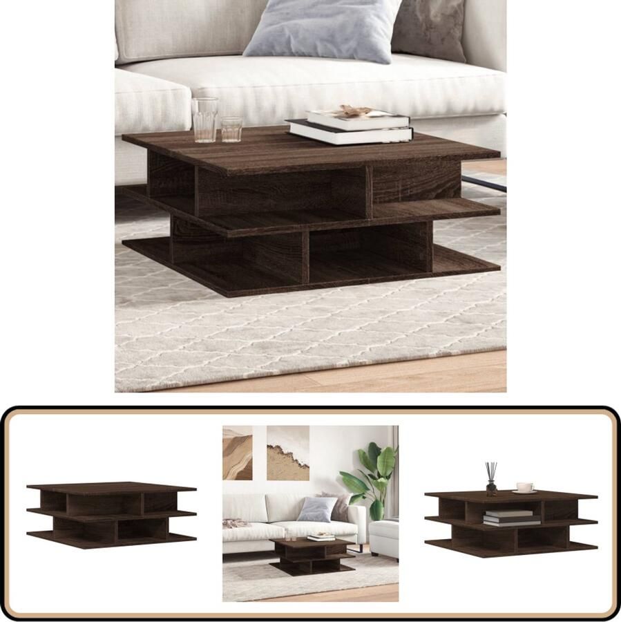 VidaXL -Salontafel-70x70x29-cm-bewerkt-hout-bruin-eikenkleur