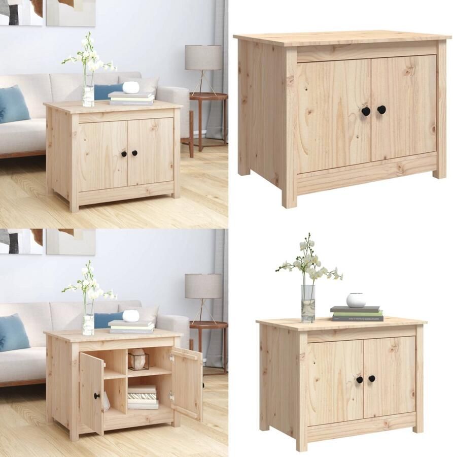 VidaXL Salontafel 71x49x55 cm massief grenenhout Salontafel Salontafels Tafel Bijzettafel