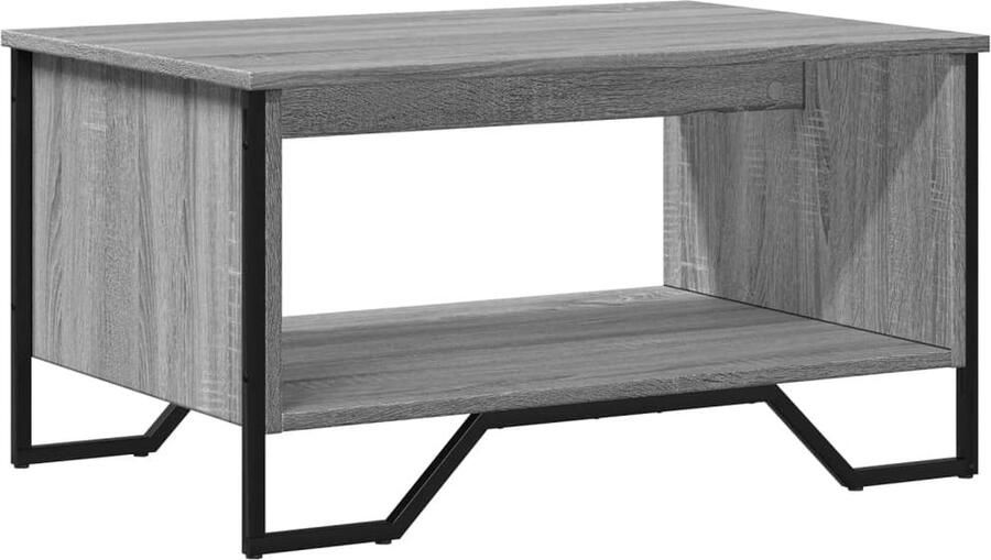 VidaXL Salontafel 75x51x40 cm bewerkt hout grijs sonoma eikenkleurig