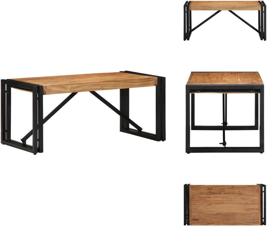 VidaXL Salontafel 80x40x35 cm massief acaciahout