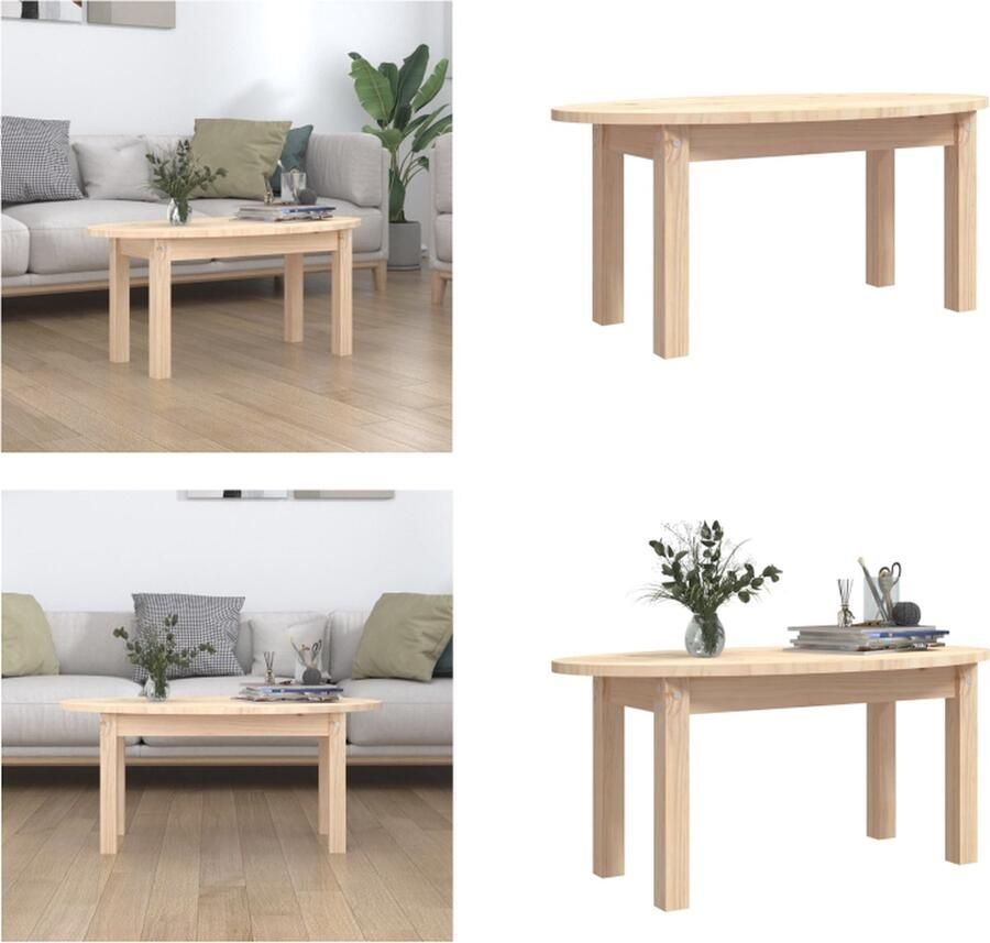 VidaXL Salontafel 80x40x35 cm massief grenenhout Salontafel Salontafels Tafel Bijzettafel