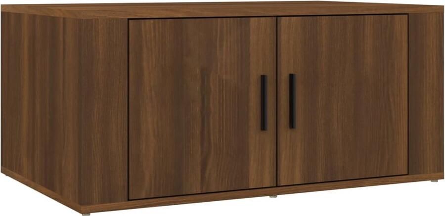 VidaXL Salontafel 80x50x36 cm Bruineiken Bewerkt hout Salontafel Bijzettafel Houten Salontafel Bruine Meubelen Bruine Eik Design Salontafel Multifunctionele Salontafel