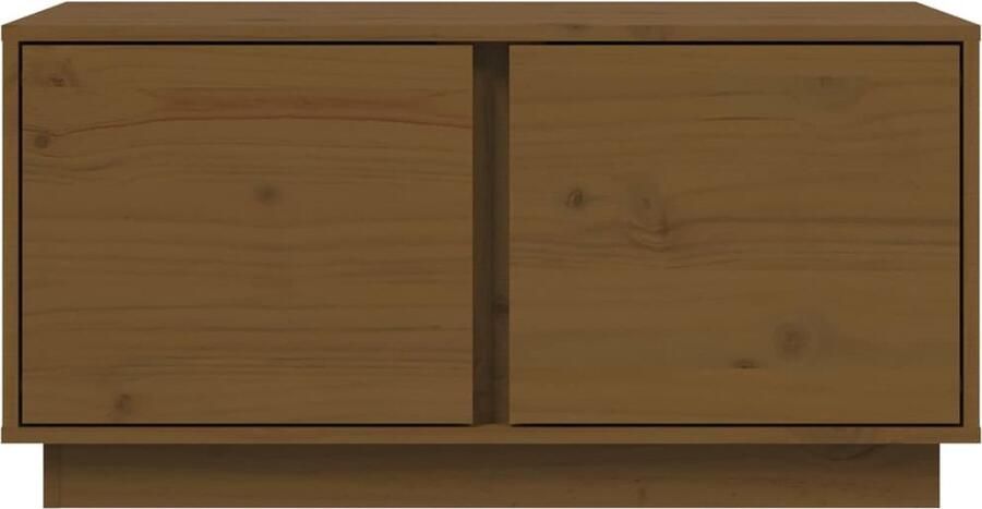 VidaXL Salontafel 80x50x40 cm Grenenhout Honingbruin Salontafel Tafeltje Hout Grenenhout Bruine Meubelen Vintage Style Living Room Furniture Honiggebruin - Foto 2