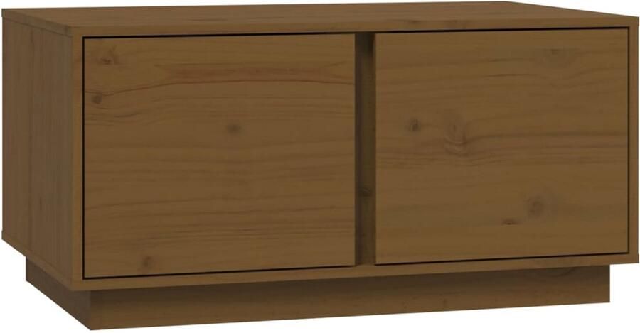 The Living Store Salontafel 80x50x40 cm massief grenenhout honingbruin Salontafel Houten Salontafel Grenenhouten Salontafel Honingbruine Salontafel Salontafeltje - Foto 5