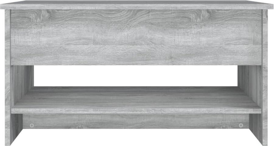 VidaXL Salontafel 80x50x40 cm Grijs Sonoma Eiken Salontafel Houten Salontafel Grijze Salontafel Met Opbergruimte Design Salontafel Modern Salontafel - Foto 2