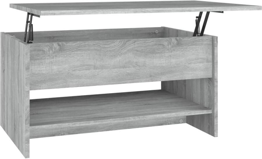 VidaXL Salontafel 80x50x40 cm Grijs Sonoma Eiken Salontafel Houten Salontafel Grijze Salontafel Met Opbergruimte Design Salontafel Modern Salontafel