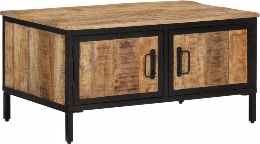 VidaXL Salontafel 80x50x40 cm massief ruw mangohout
