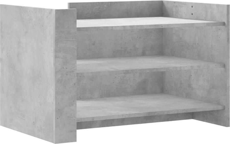 VidaXL Salontafel 80x50x50 cm bewerkt hout betongrijs Salontafel Houten Salontafel Betonnen Salontafel Grijze Salontafel Living Room Furniture