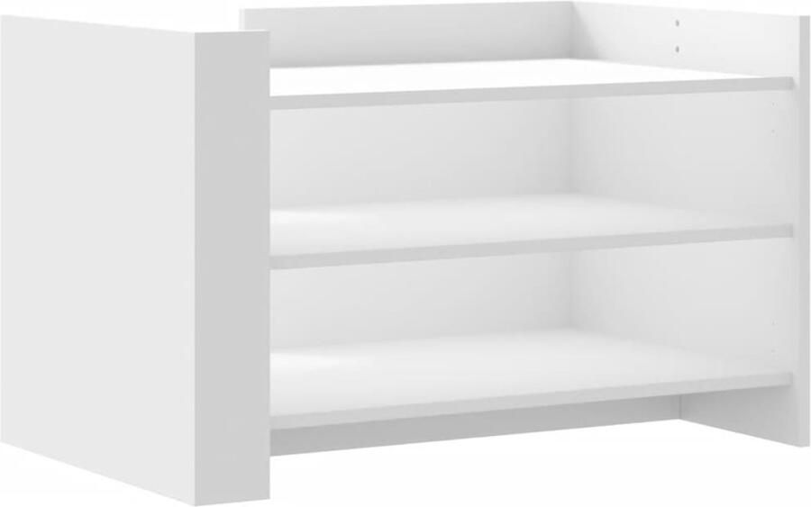 VidaXL Salontafel 80x50x50 cm bewerkt hout wit Salontafel Salontafels Bijzettafel Banktafel