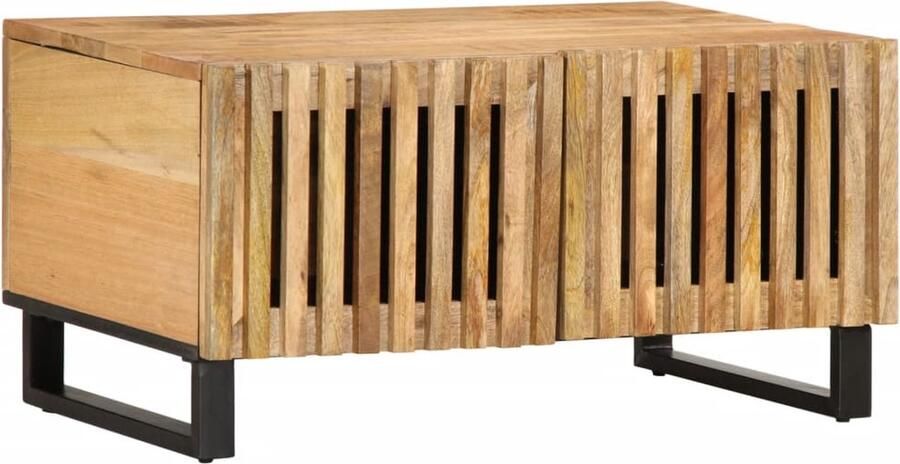 VidaXL Salontafel 80x51x40 cm massief ruw mangohout