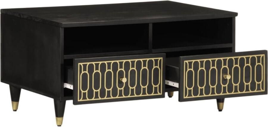 VidaXL Salontafel 80x54x40 cm massief mangohout Salontafel Houten Salontafel Mangoholztaslontafel Vintage Salontafel Elegante Salontafel