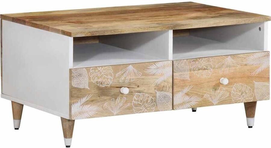 VidaXL Salontafel 80x54x40 cm massief mangohout