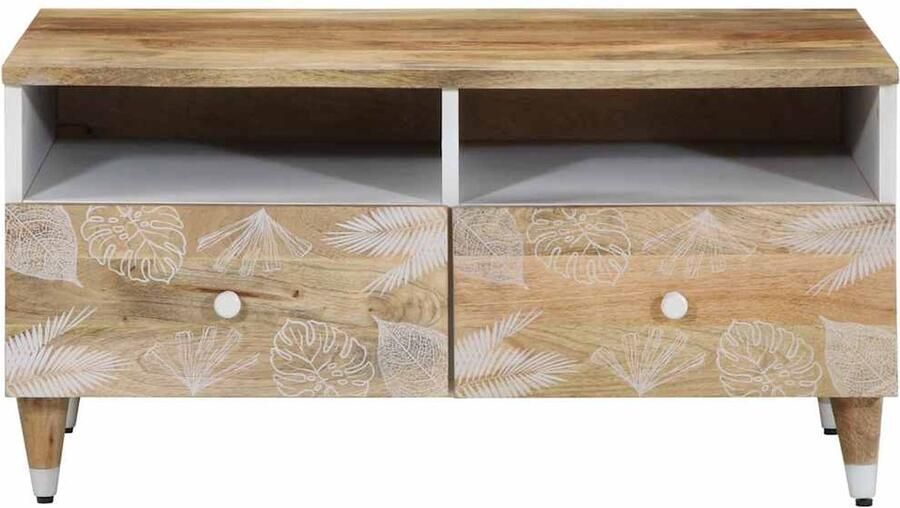 VidaXL Salontafel 80x54x40 cm massief mangohout