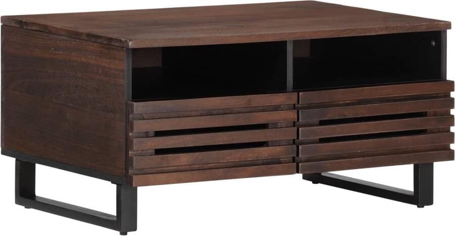 VidaXL Salontafel 80x55x40 cm massief mangohout bruin - Foto 2