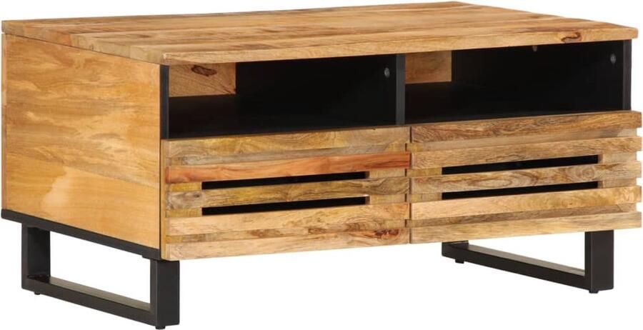 VidaXL Salontafel 80x55x40 cm massief ruw mangohout