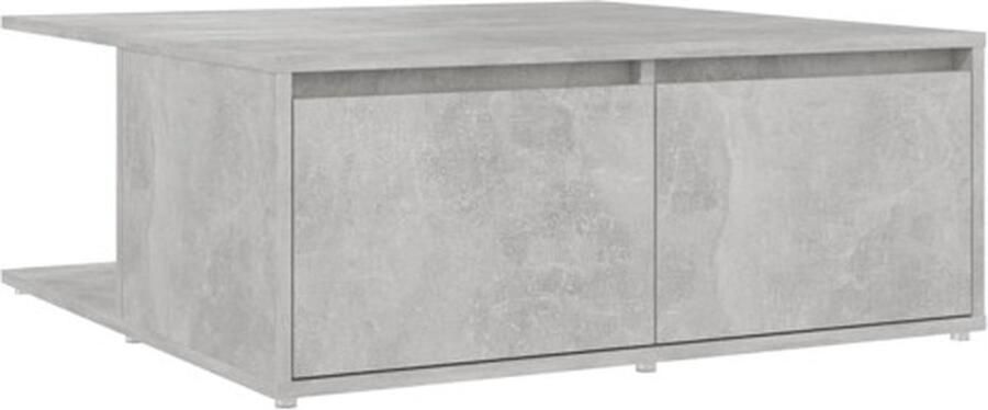 VidaXL Salontafel 80x80x31 cm bewerkt hout betongrijs