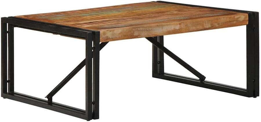 VidaXL Salontafel 80x80x35 cm Massief Gerecycled Hout Salontafel Salontafels Tafel Bijzettafel - Foto 2