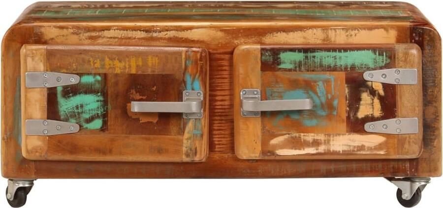 VidaXL Salontafel 85x55x40 cm Gerecycled Hout Salontafel Houten Salontafel Retro Salontafel Industrieel Meubilair Vintage Meubels