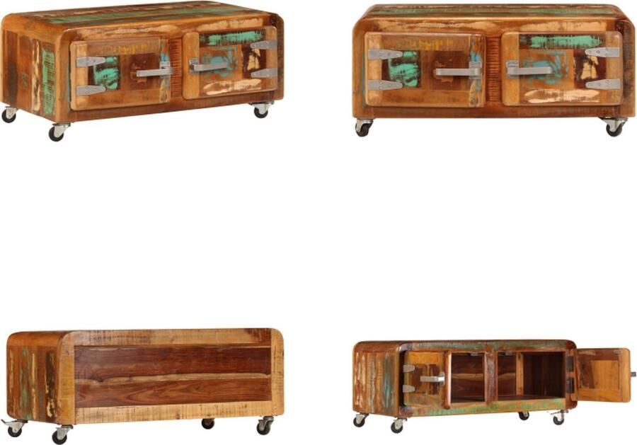 VidaXL Salontafel 85x55x40 cm massief gerecycled hout Salontafel Salontafels Bijzettafel Bijzettafels