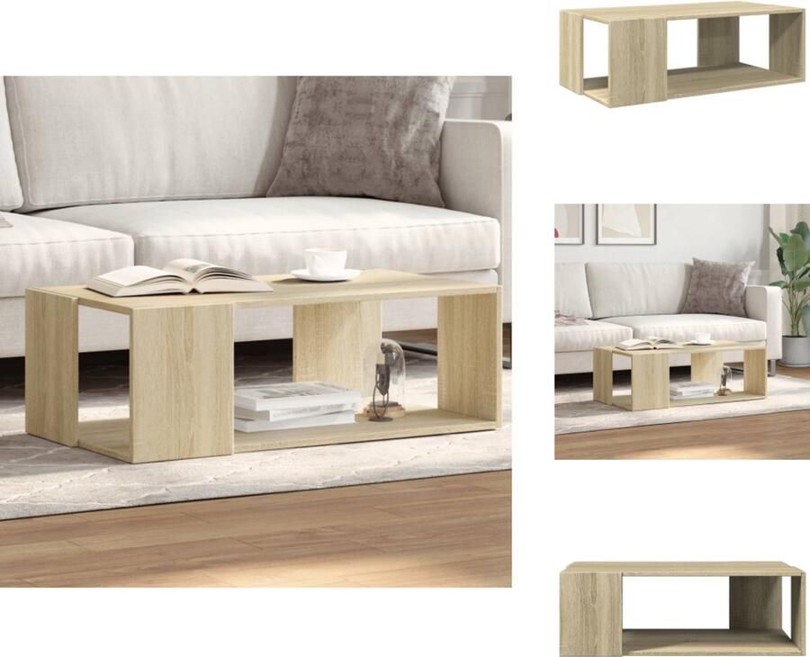 VidaXL Salontafel 89 5x48x30 cm bewerkt hout sonoma eikenkleurig - Foto 2