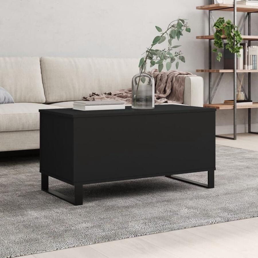 VidaXL Salontafel 90x44 5x45 cm Bewerkt Hout Zwart Salontafel Lift Top Tafel Houten Salontafel Zwarte Salontafel Multifunctionele Tafel Tv Tafellaar Living Room Furniture - Foto 2