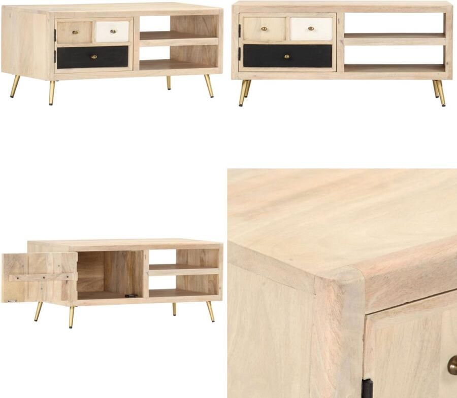 VidaXL -Salontafel-90x45x40-cm-massief-mangohout - Foto 3