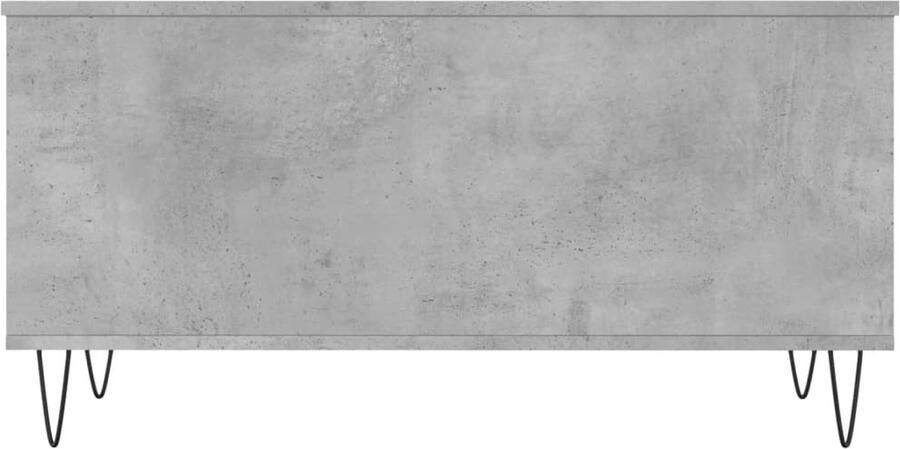 VidaXL Salontafel 90x45x45 cm Betonlook Hout & Metaal Salontafel Salontafels Tv Tafellaar Houten Salontafel Grijze Salontafel Multifunctionele Tafel Opbergruimte Lift Top Tafel - Foto 3
