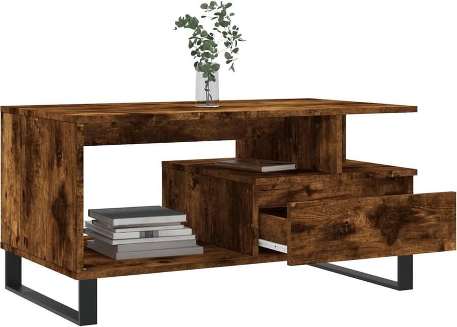 VidaXL -Salontafel-90x49x45-cm-bewerkt-hout-gerookt-eikenkleurig