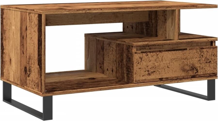 VidaXL Salontafel 90x49x45 cm Bewerkt Hout Oud Hout Salontafel Houten Salontafel Vintage Salontafel Bijzettafel Tv Tafeltje Stoere Salontafel Industriële Salontafel Kleine Salontafel Ronde Salontafel Ovale Salontafel