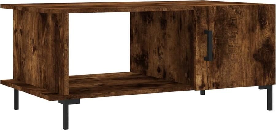 VidaXL Salontafel 90x50 cm Gerookt Eiken Salontafel Salontafels Tafel Bijzettafel