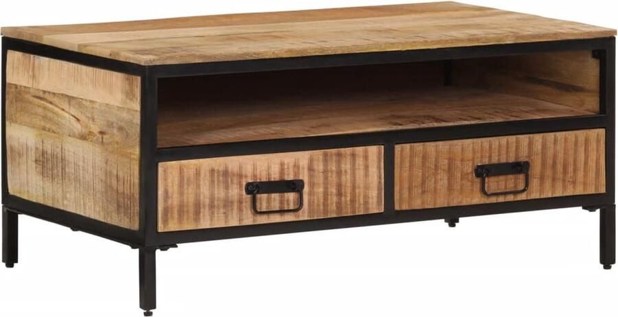 VidaXL Salontafel 90x50x30 cm massief ruw mangohout