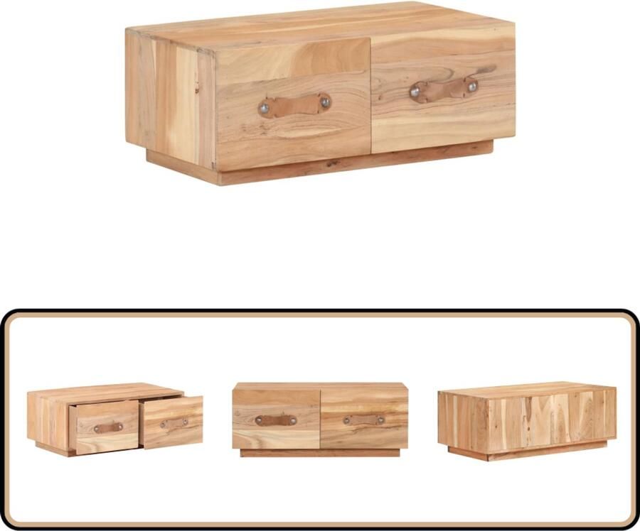 VidaXL Salontafel 90x50x35 cm Massief Gerecycled Hout Salontafel Houten Tafel Landelijke Tafel Vintage Tafel Retro Tafel