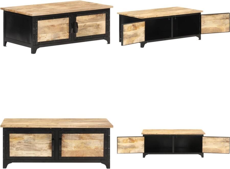 VidaXL Salontafel 90x50x35 cm massief mangohout Salontafel Salontafels Koffie Tafel Koffie Tafels