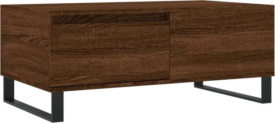 VidaXL -Salontafel-90x50x36 5-cm-bewerkt-hout-bruin-eikenkleur - Foto 6