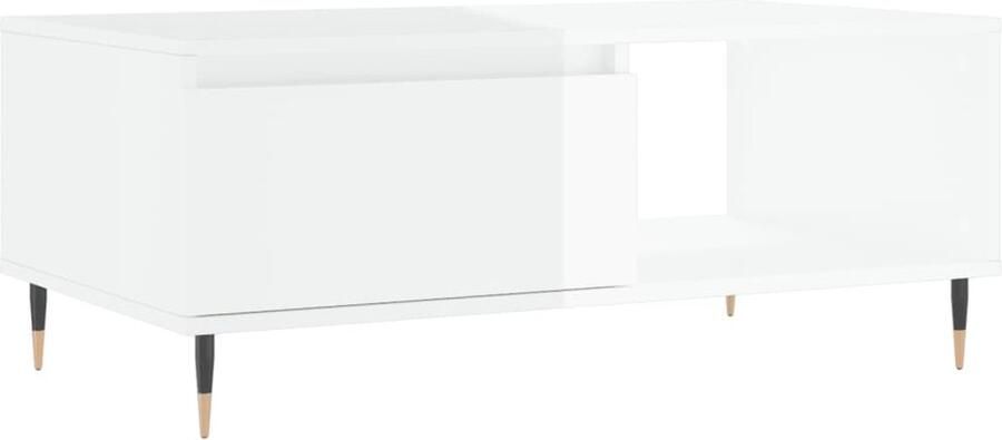 VidaXL -Salontafel-90x50x36 5-cm-bewerkt-hout-hoogglans-wit - Foto 6
