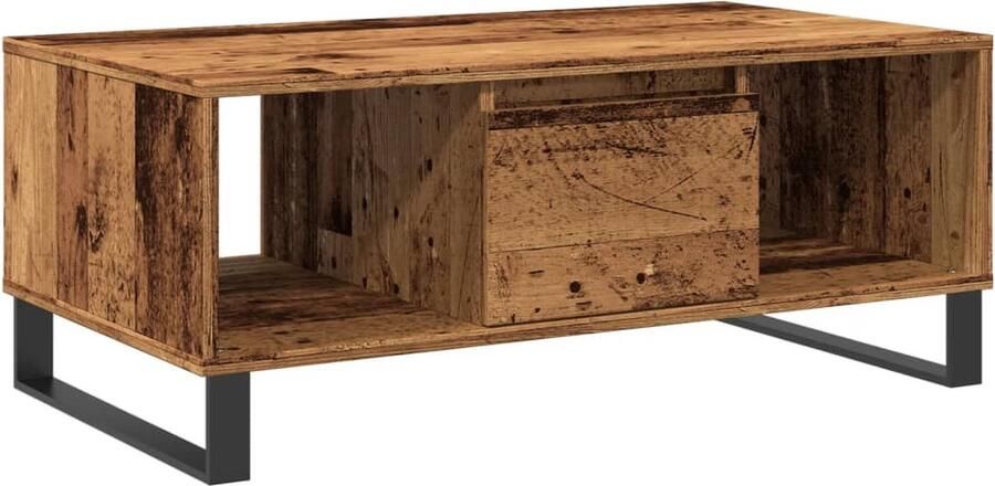 VidaXL Salontafel Oud Hout 90x50x36 5 cm Salontafel Houten Salontafel Bijzettafel Tv Tafeltje Stoere Salontafel Vintage Salontafel Multifunctioneel Meubilair Opbergruimte Design Salontafel Living Room Furniture