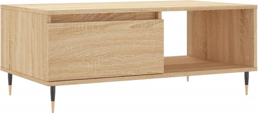 VidaXL -Salontafel-90x50x36 5-cm-bewerkt-hout-sonoma-eikenkleurig - Foto 9