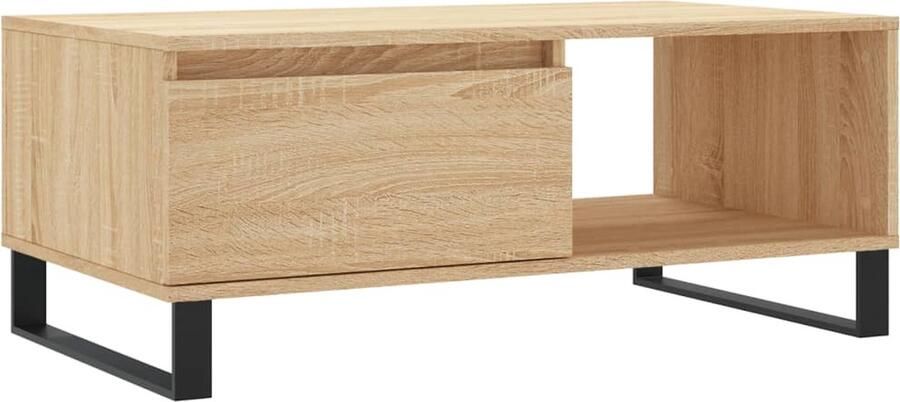 VidaXL -Salontafel-90x50x36 5-cm-bewerkt-hout-sonoma-eikenkleurig - Foto 6