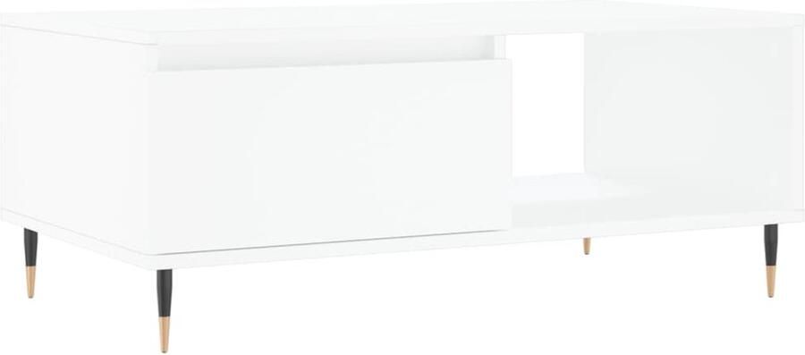 VidaXL -Salontafel-90x50x36 5-cm-bewerkt-hout-wit - Foto 6